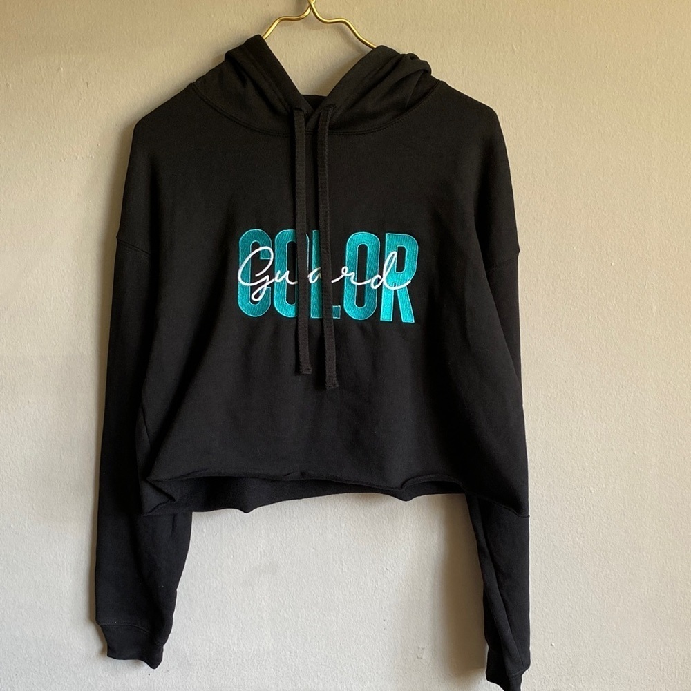 Bella Canvas Black Hoodie with Blue Graphic